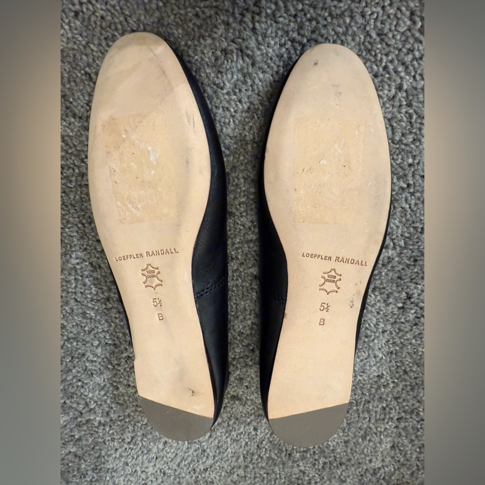 Loeffler Randall Leonie Black Leather Ballet Flat - Picture 6 of 7